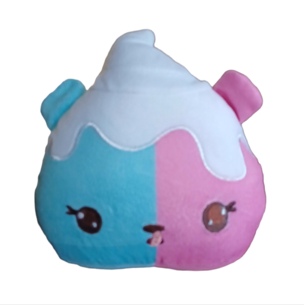 -Num Noms - Ice Cream Sundae Plush Pink Blue 7” Bear  Animal Foodie Toy Factory